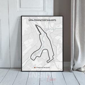 Spa-Francorchamps F1 Circuit Canvas Print: Formula 1 Racing Art