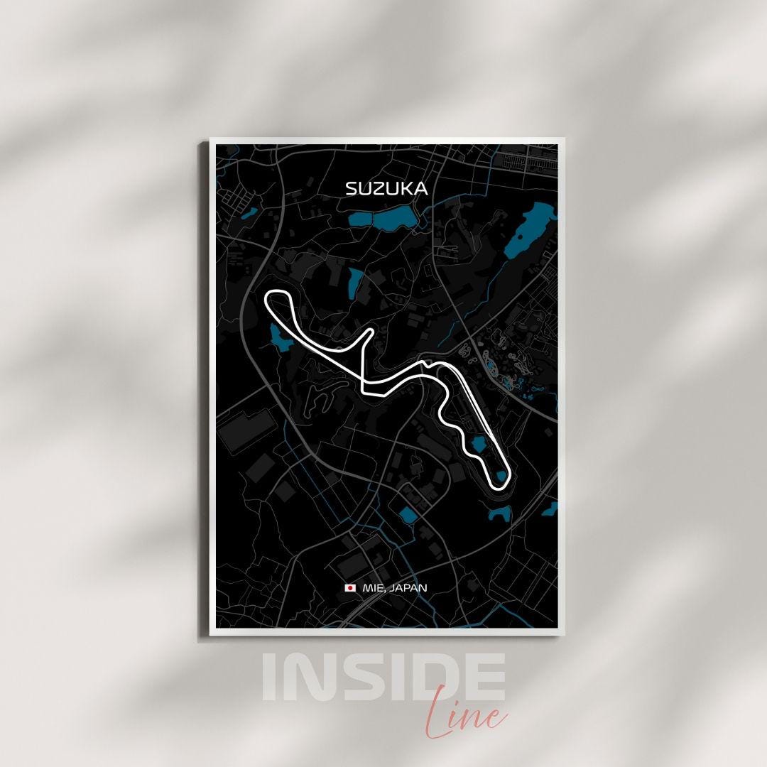 Suzuka F1 Circuit Canvas Print: Formula 1 Racing Art
