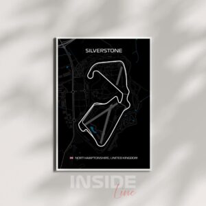 Silverstone F1 Circuit Canvas Print: Formula 1 Racing Art