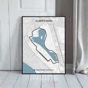 Melbourne F1 Canvas Print: Albert Park Formula 1 Race Track Wall Art